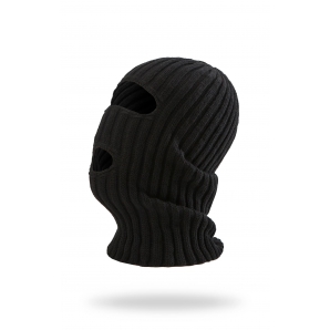Шлем-маска трикотажная с прорезями черная