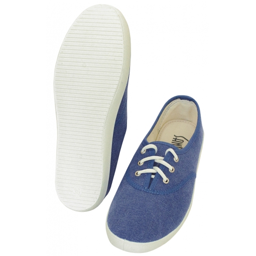 Слипоны на шнурках цвет denim blue (синий джинс)
