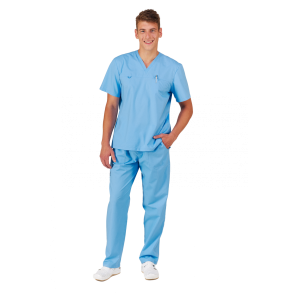 Медицинский мужской костюм OPTIMAL голубой