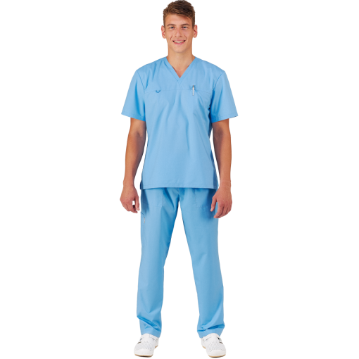 Медицинская мужская куртка OPTIMAL голубой